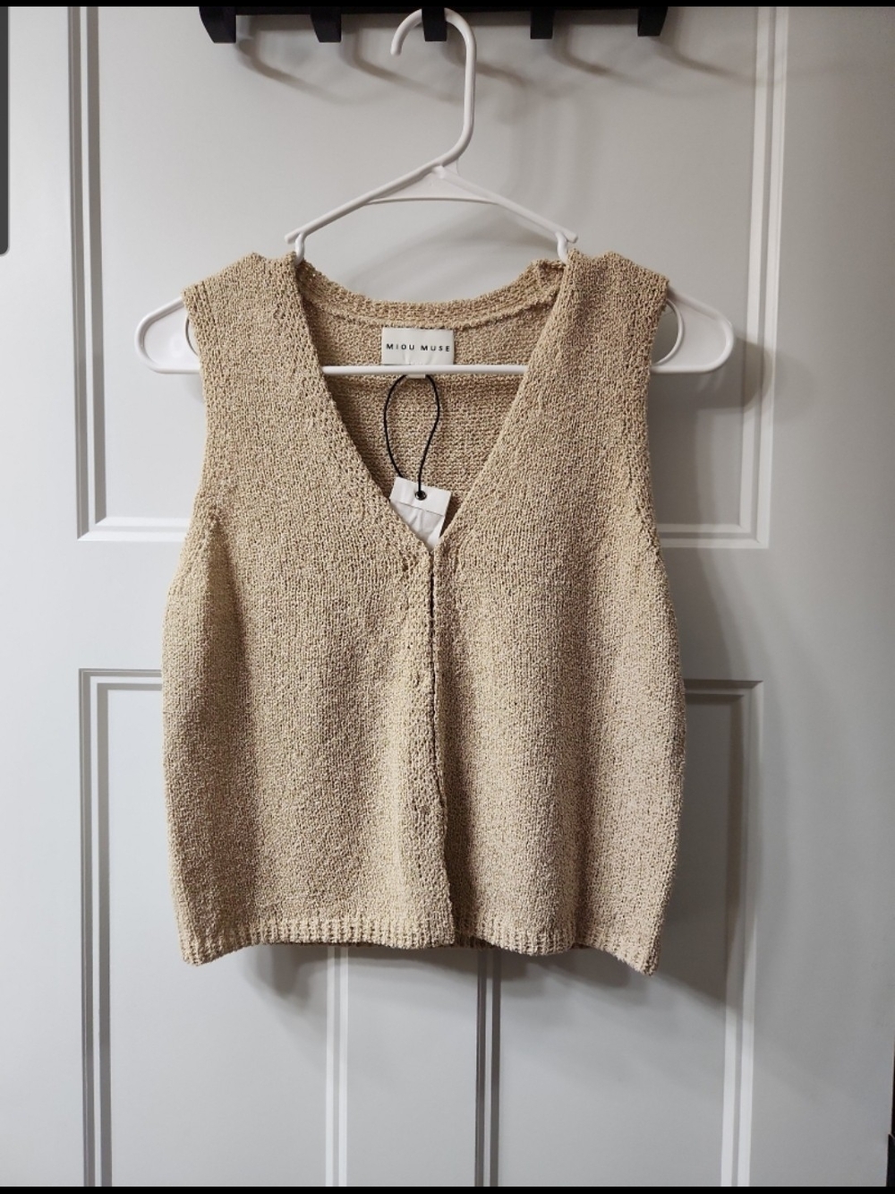 NWT MIOU MUSE V-Neck Knit Vest